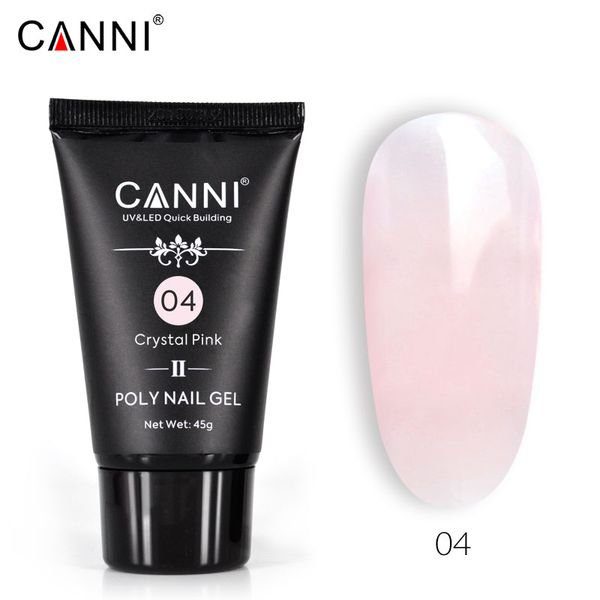 POLY-GEL-4 CANNI Poly Nail Gel 45gr #04 Crystal Pink - Image 1