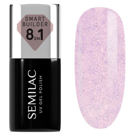 SEMILAC Smart Builder 8in1 7ml #806 Glitter Delicate Pink - Image 1