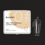BLUESKY GEL TIPS REFILLS No 0 50τμχ  - COFFIN LONG - Image 2