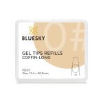 BLUESKY GEL TIPS REFILLS No 0 50τμχ  - COFFIN LONG