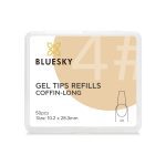 BLUESKY GEL TIPS REFILLS No 4 50τμχ  - COFFIN LONG