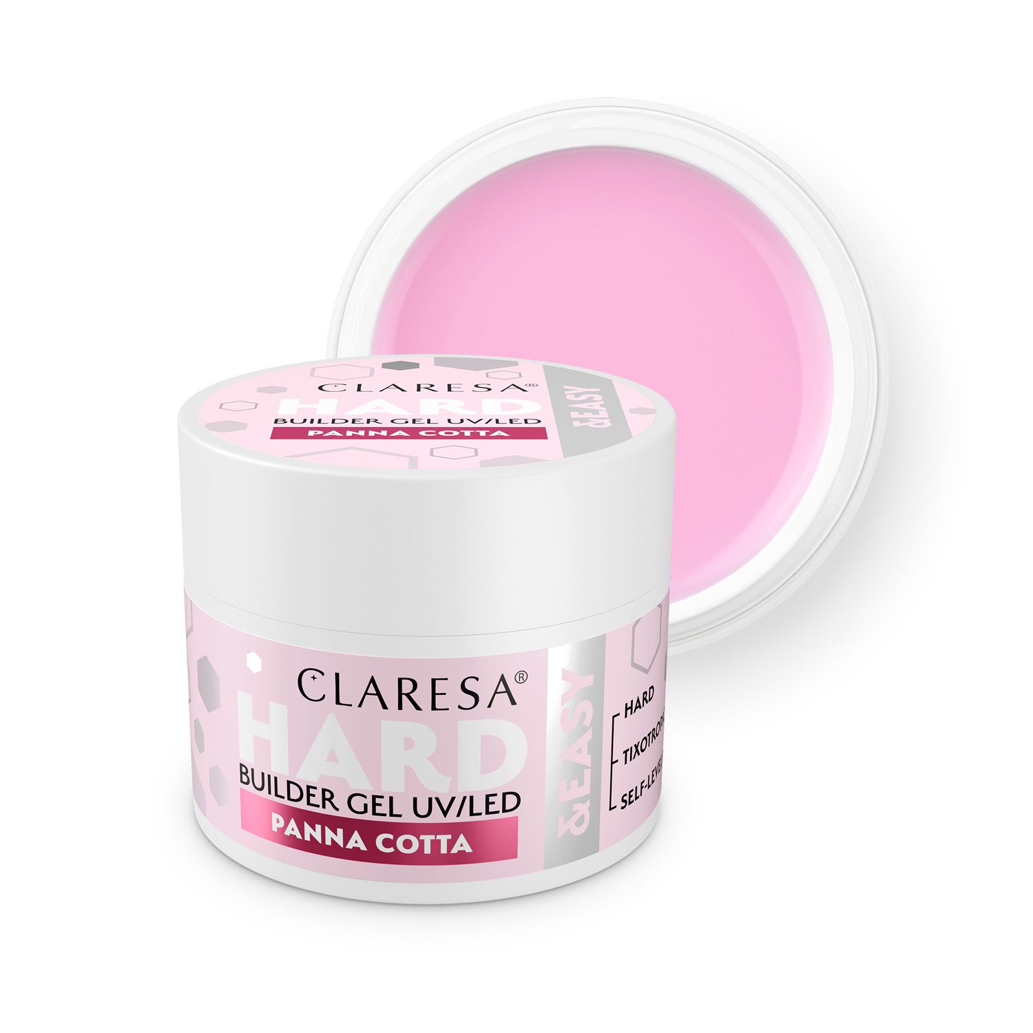 Claresa_HARD&EASY_PANNA-COTTA CLARESA HARD&EASY Builder Gel PANNA COTTA 12gr - Image 1