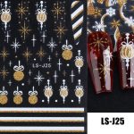 ΑΥΤΟΚΟΛΛΗΤΑ ΝΥΧΙΩΝ X-mas #LS-J25 X-MAS