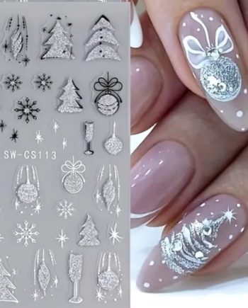 ΑΥΤΟΚΟΛΛΗΤΑ ΝΥΧΙΩΝ X-mas #SW-CS113 X-MAS