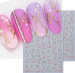 ΑΥΤΟΚΟΛΛΗΤΑ ΓΙΑ ΝΥΧΙΑ SWA199 - Easter Banny Gold 2τμχ - Image 4