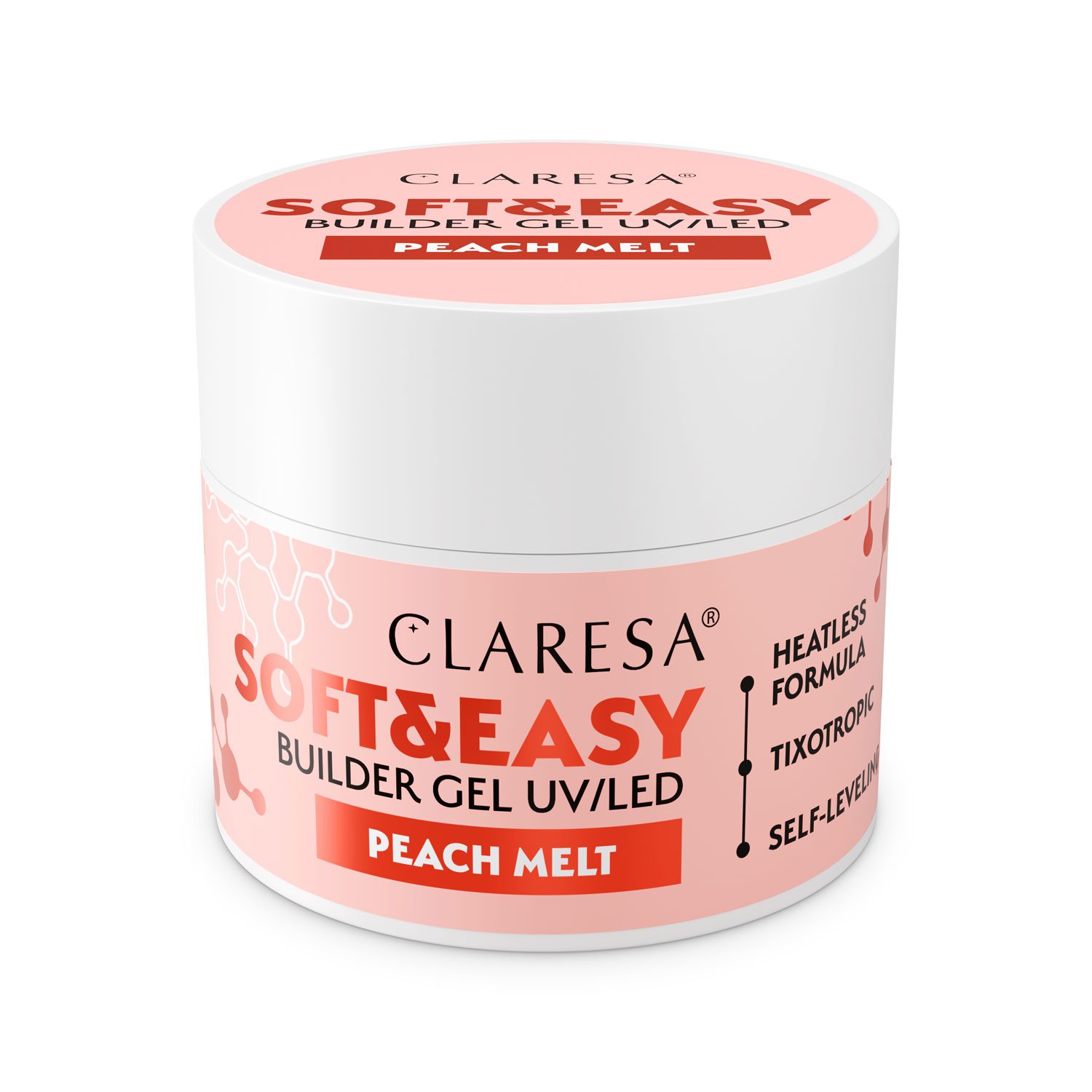 Claresa_SOFT&EASY-PEACH-MELT_v2 CLARESA SOFT & EASY BUILDER GEL PEACH MELT 12gr - Image 1