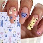 ΑΥΤΟΚΟΛΛΗΤΑ ΓΙΑ ΝΥΧΙΑ SW-CS220 - Easter Banny Dotting