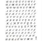ΑΥΤΟΚΟΛΛΗΤΑ ΓΙΑ ΝΥΧΙΑ * 3D Roman Letter Nail Art - Image 2