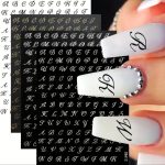 ΑΥΤΟΚΟΛΛΗΤΑ ΓΙΑ ΝΥΧΙΑ * 3D Roman Letter Nail Art