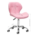 ΣΚΑΜΠΩ ΕΡΓΑΣΙΑΣ τροχήλατο με πλάτη 4-Rico QS-06 - Pink - Image 5