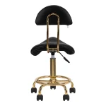 ΣΚΑΜΠΩ ΕΡΓΑΣΙΑΣ τροχήλατο με πλάτη 6001-G Gold Black - Image 3
