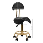 ΣΚΑΜΠΩ ΕΡΓΑΣΙΑΣ τροχήλατο με πλάτη 6001-G Gold Black - Image 5