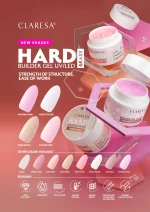 CLARESA HARD&EASY Builder Gel PUDDING PINK 12gr - Image 6