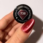 SEMILAC Ημιμόνιμο 7ml #738 Cherry Choco Jelly Gloss Effect - Image 3