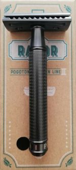 NIPAVO POGOTONOMIA MEN LINE II Safety Razor Closed - Black Finish - Image 2