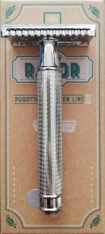 NIPAVO POGOTONOMIA MEN LINE II Safety Razor Closed - White Chrome - Image 2